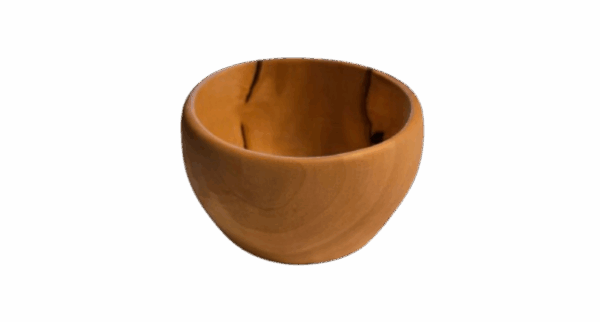 Small bowl, 4.5 in. Wide, 3 in. High, tupelo