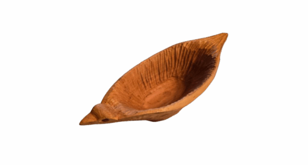 Hand carved duck bowl, cherry - Image 2