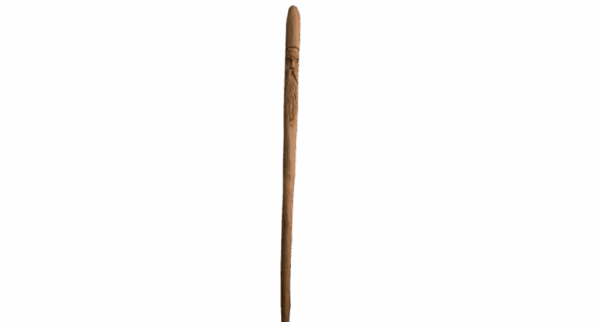Walking stick with carved wood spirit