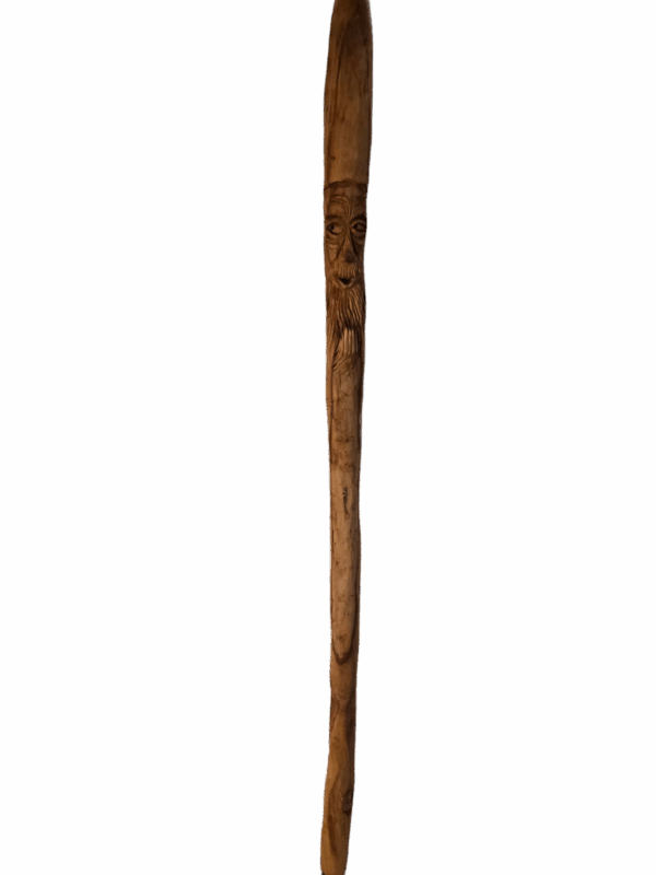 Walking stick with wood spirit carving - Image 2